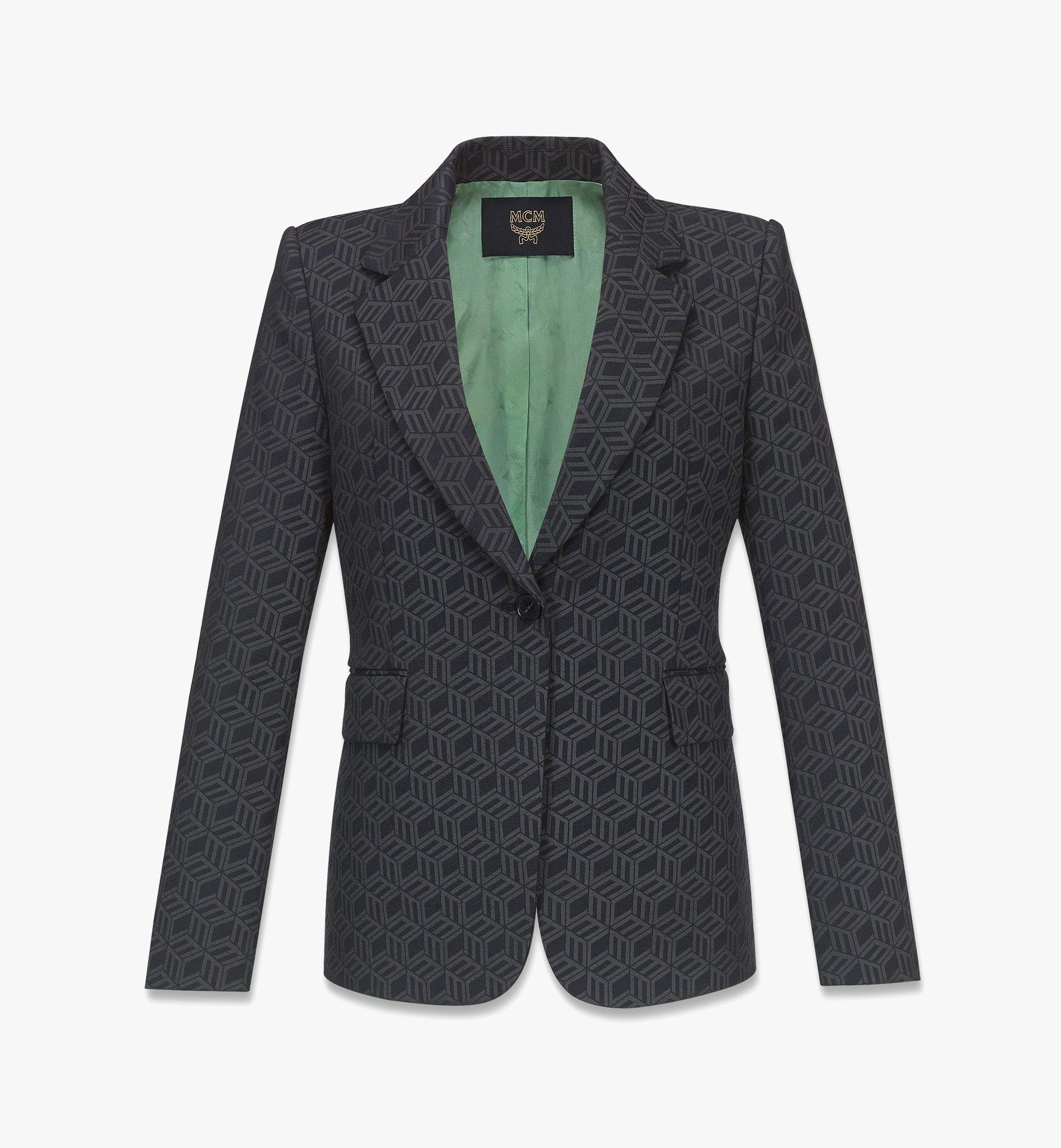 Jacquard-Jacke MCMotor mit Cubic-Monogramm für Damen 1